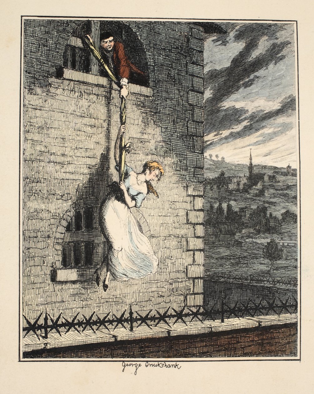 Jack Sheppard, Edgeworth Bess ile birlikte, Clerkenwell Hapishanesinden kaçarken, Jack Sheppard