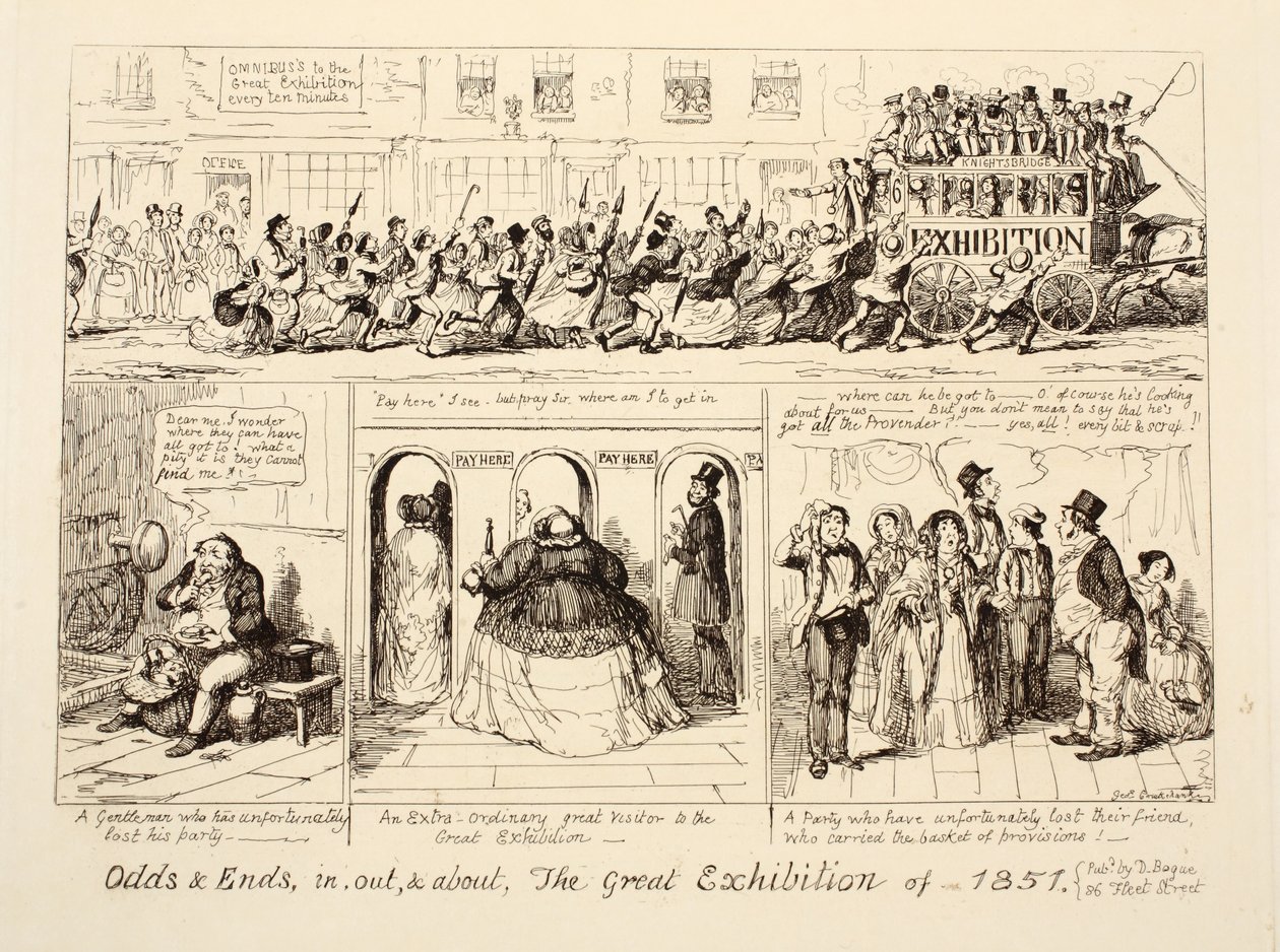 Odds & Ends, In, Out ve About, The Great Exhibition of 1851, pub. 1851 by George Cruikshank
