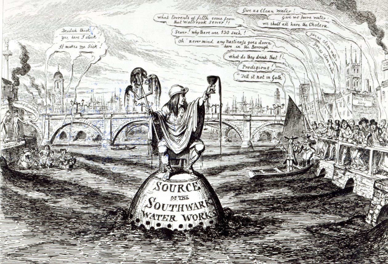 Igicapo gisebanya kijyanye na Southwark Water Company, 1832 by George Cruikshank