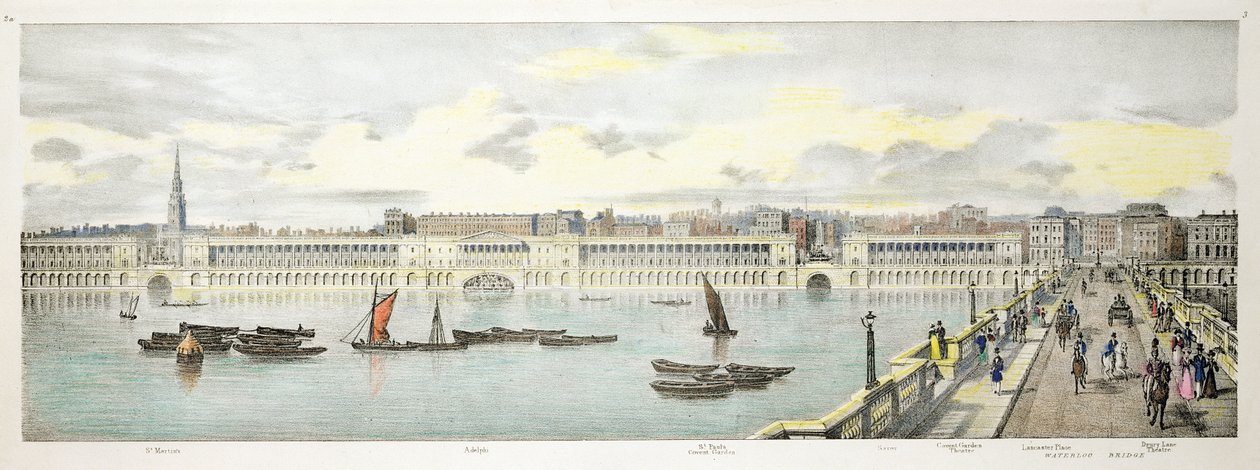 Yeni Londra Köprüsü için İkiz Köprü Projesi, 1802 by George Dance