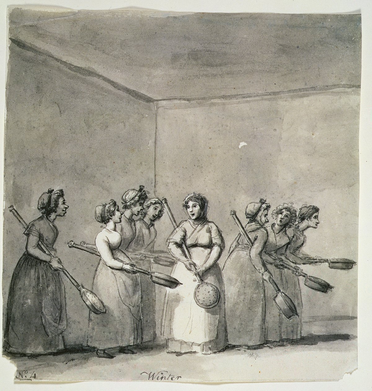 Kış (kalem ve kağıt üzerinde yıkama) by George Dance