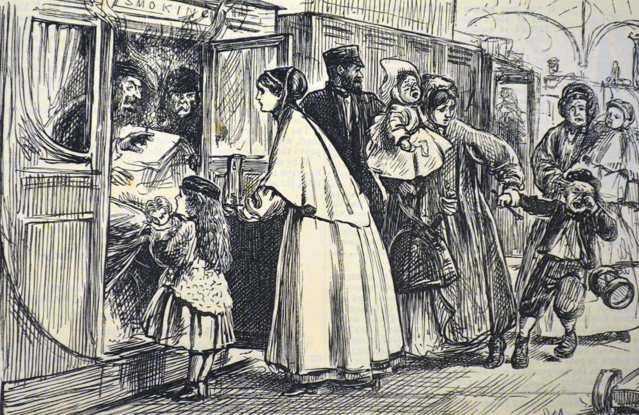 Sigara İçen Arabanın İstilası, 1869 by George du Maurier
