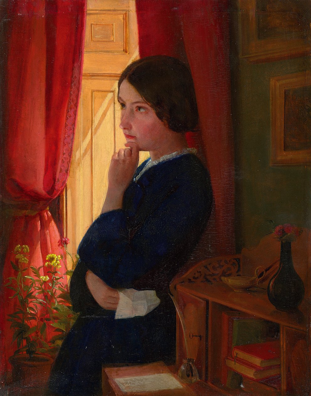 Bir Yanıt Düşünüldüğünde, c.1860 by George Dunlop Leslie