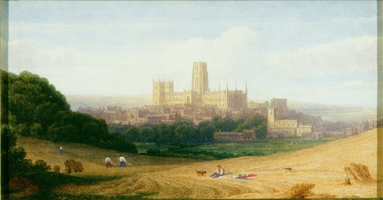Durham (bc, kağıt üzerinde kalem ve wc) by George Fennel Robson