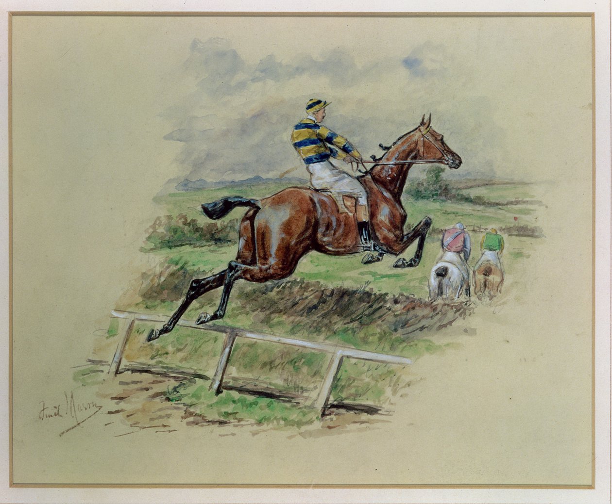 Üçünden biri. Ülkeye Çıkış (kağıt üzerinde wc) by George Finch Mason
