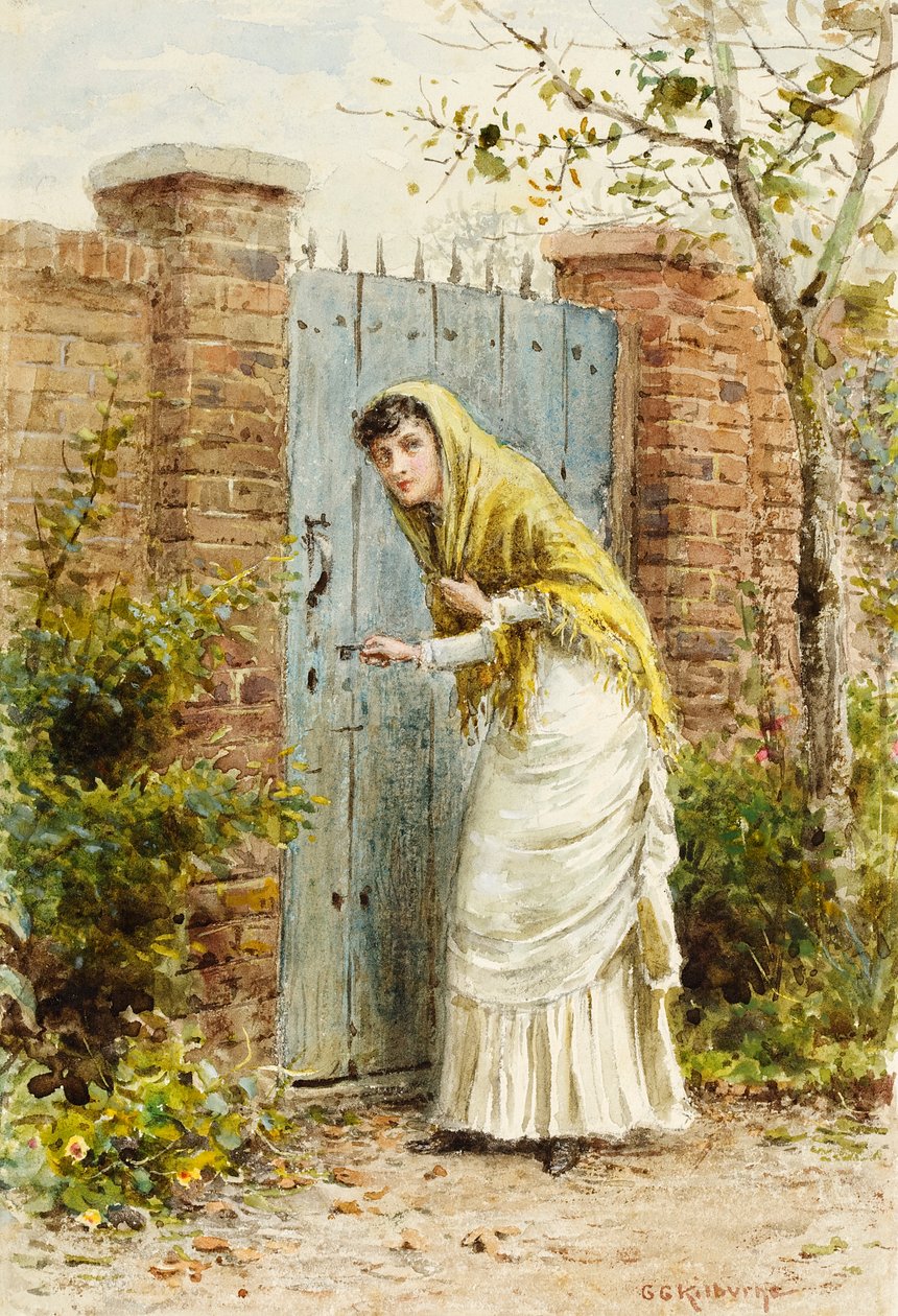 Kapıdaki Kız by George Goodwin Kilburne