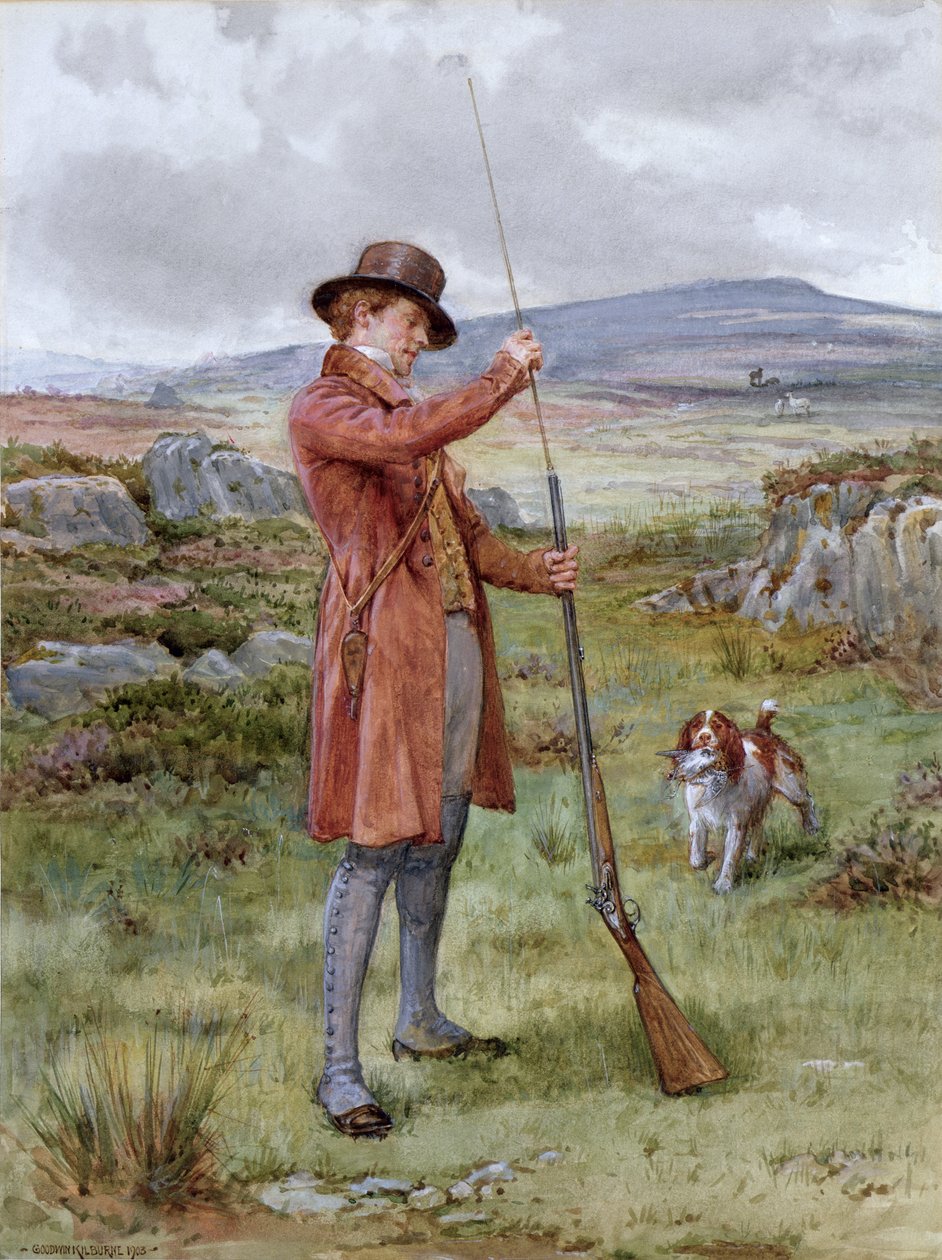 Silahı Yükleme, 1903 by George Goodwin Kilburne