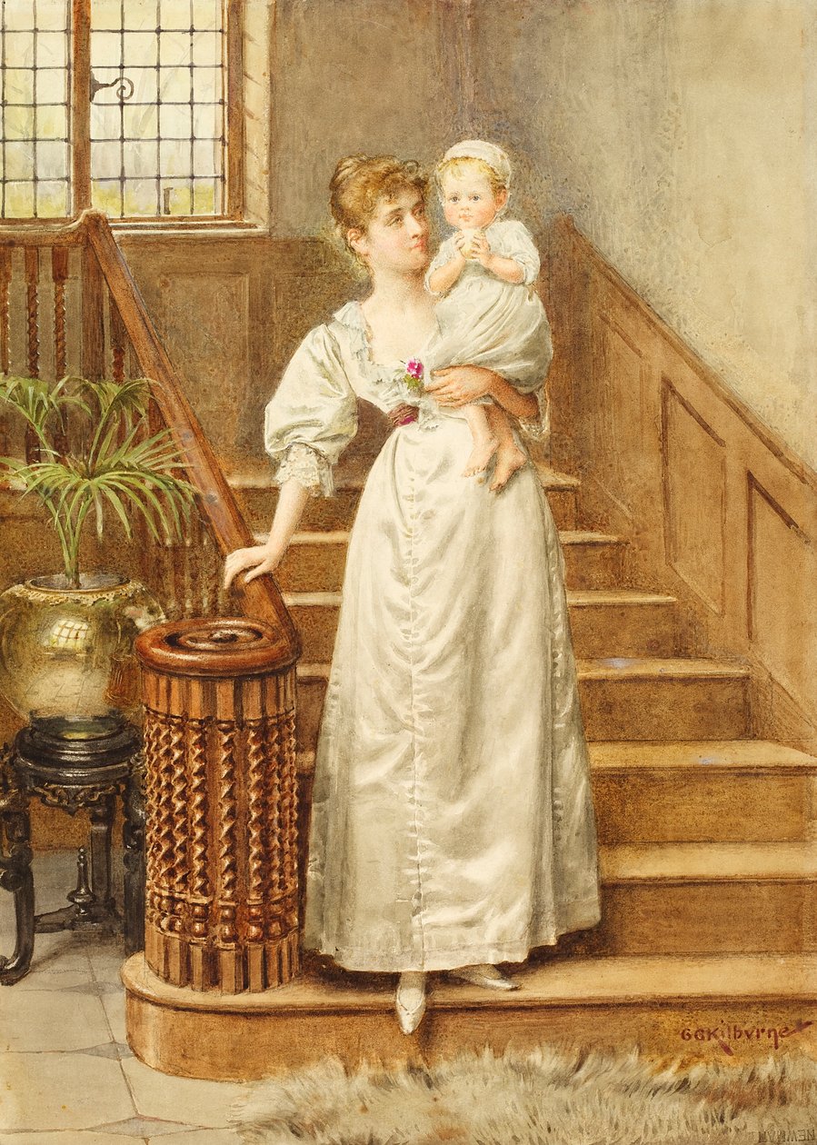 Anne ve Çocuk, 1890 dolayları by George Goodwin Kilburne