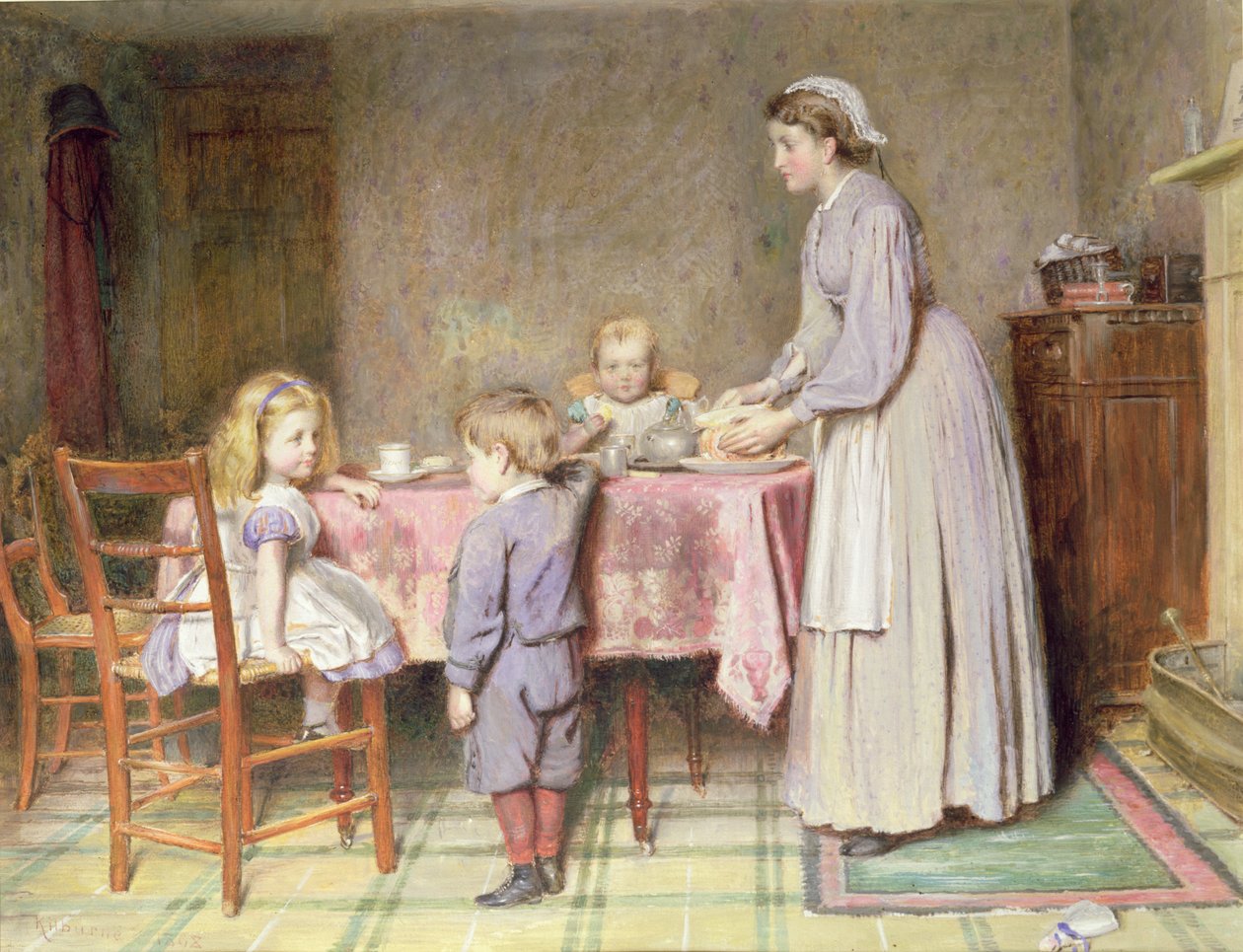 Çay zamanı by George Goodwin Kilburne