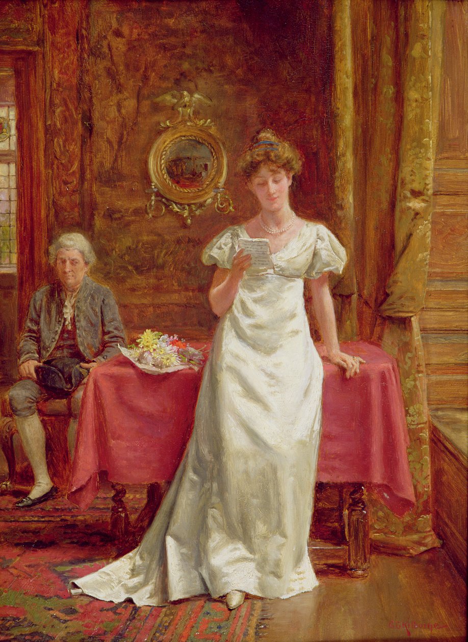 Bir cevap beklemek by George Goodwin Kilburne
