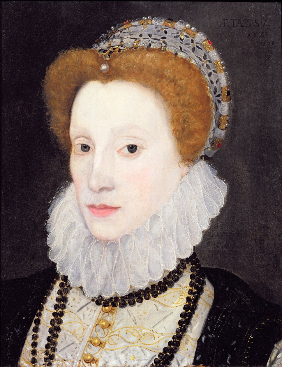 Bir Kadının Portresi (I. Elizabeth olduğu söylenir), 1576 by George Gower