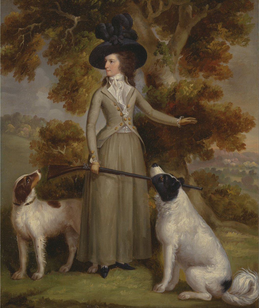 Silahlı ve Ateş Eden Köpekli Effingham Kontesi by George Haugh