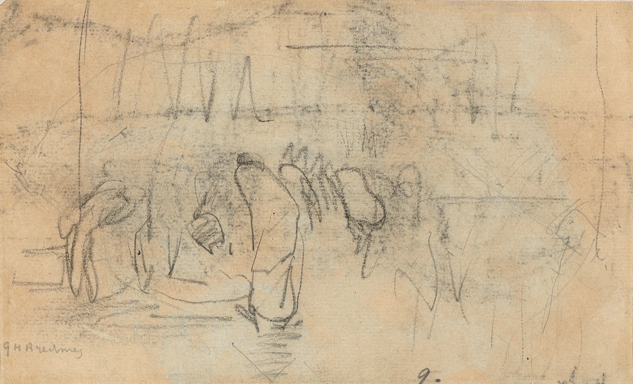 Sokaktaki insanların çizimi Hollandaca: Sokaktaki insanların çizimi by George Hendrik Breitner