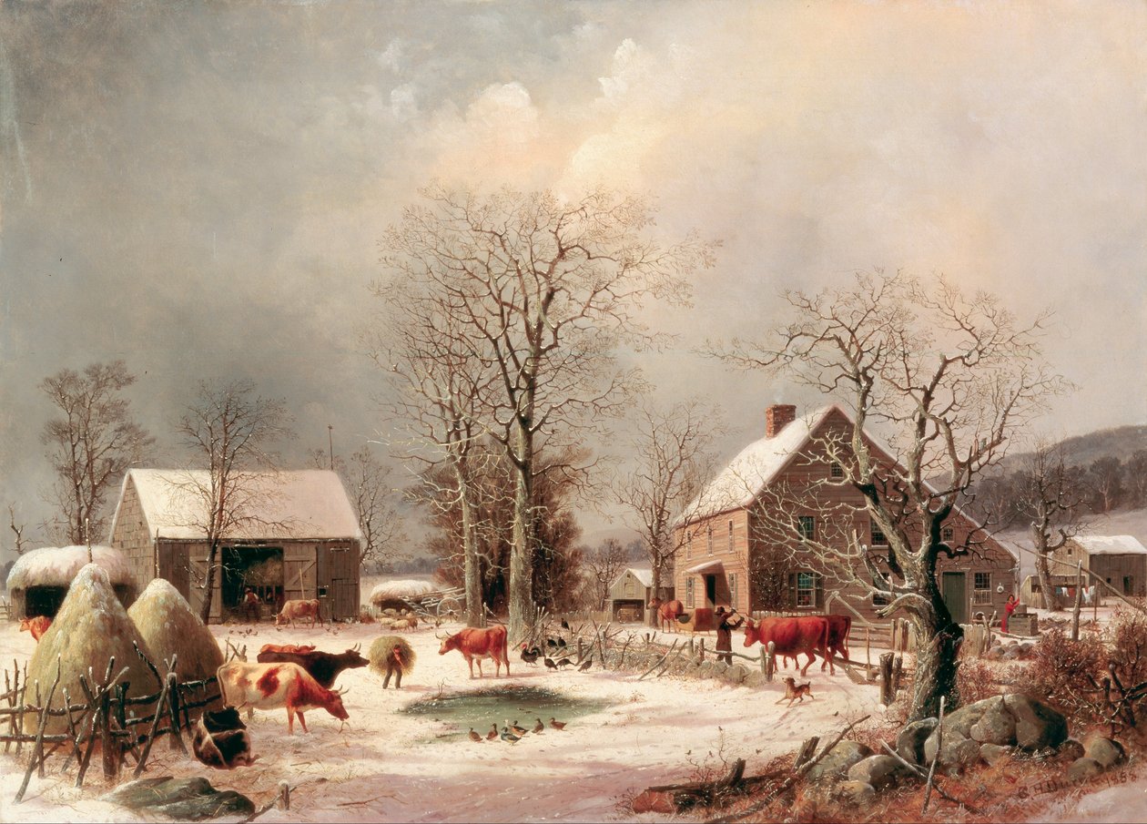 Kışın Çiftlik Bahçesi by George Henry Durrie
