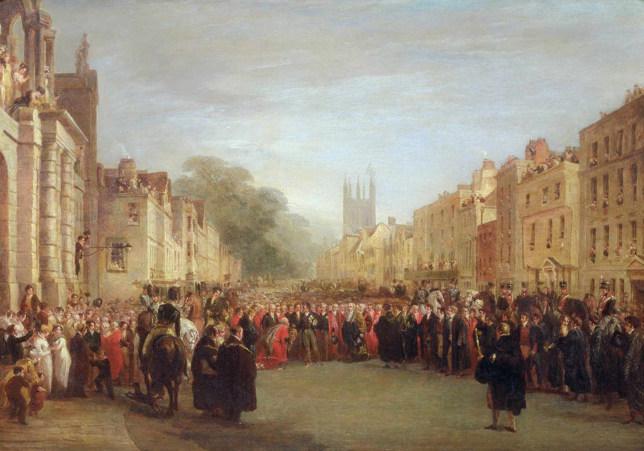 Naip Prensin Oxford Ziyareti, 1814 by George Jones