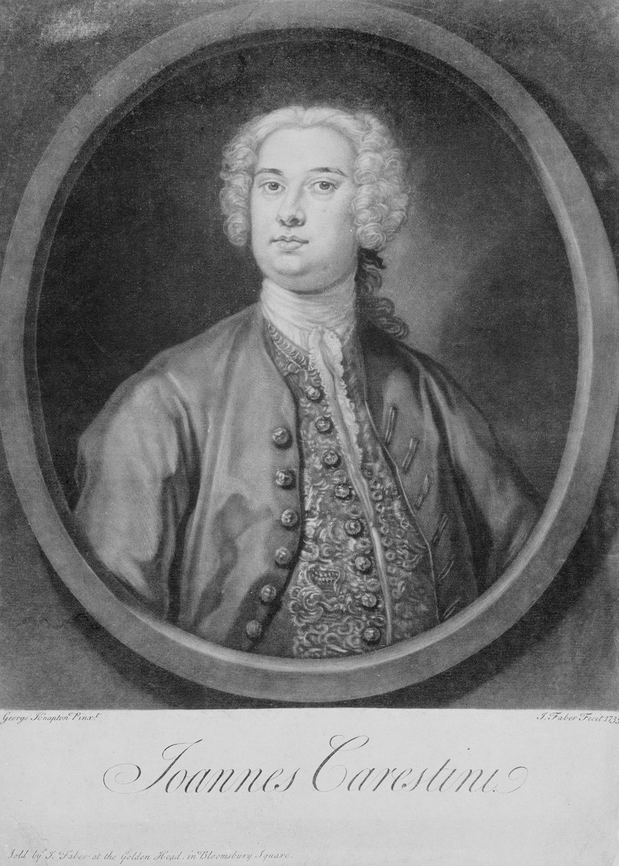 Giovanni Carestini (c.1704-c.1760), 1735 (mezzotint) by George Knapton