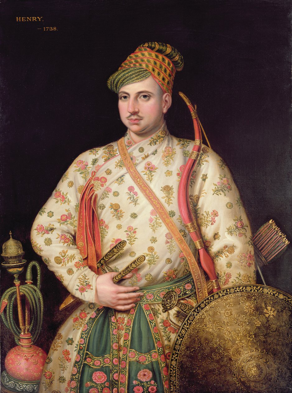 Kraliyet Moğol Kostümlü Bir Beyefendinin Portresi, 1738 by George Knapton