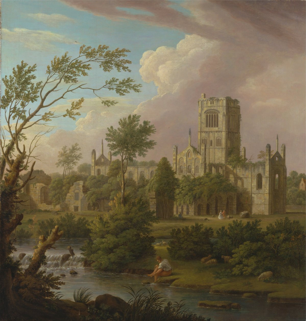 Kirkstall Manastırı, Yorkshire by George Lambert