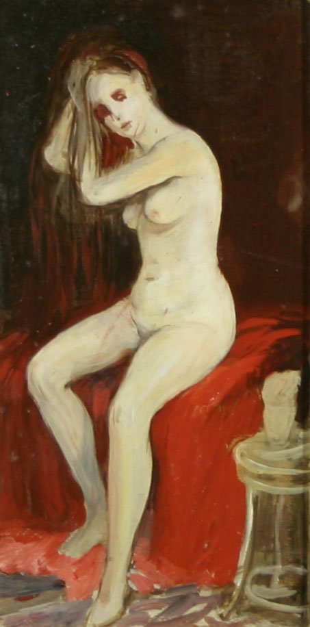 Oturmuş Çıplak by George Luks