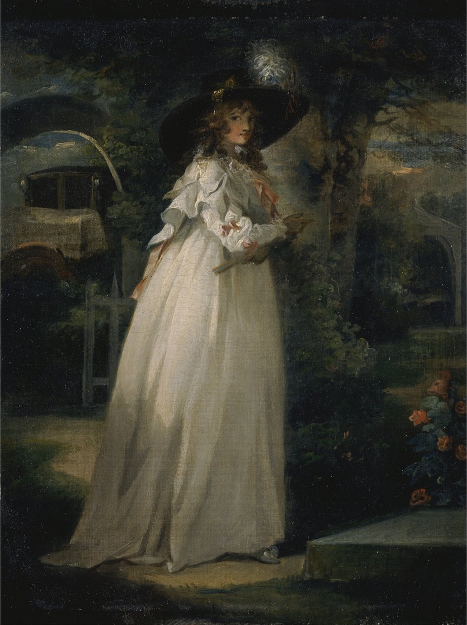 Bahçedeki Bir Kızın Portresi by George Morland