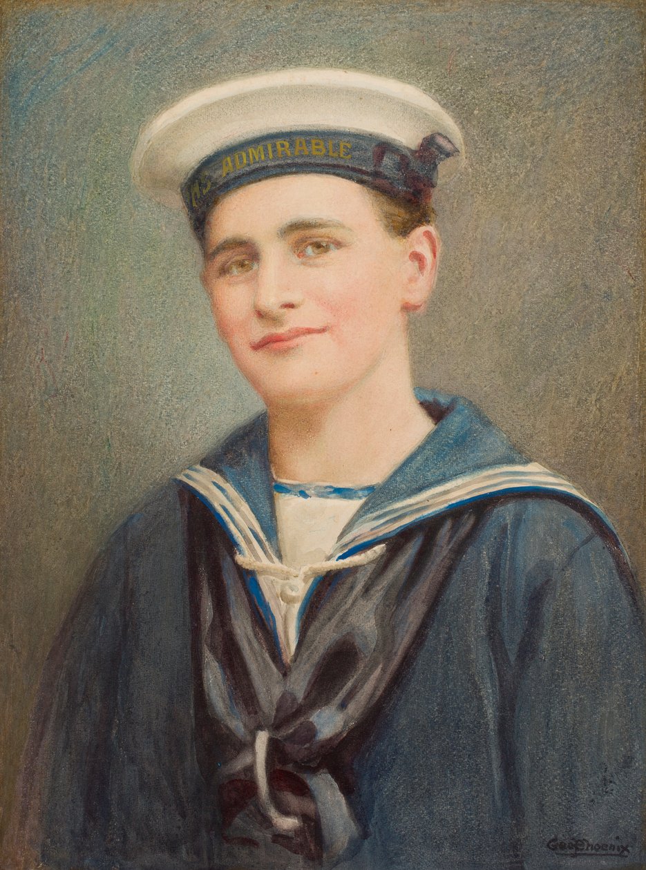 Bir Denizcinin Portresi, c.1915-35 (kağıt üzerinde wc) by George Phoenix