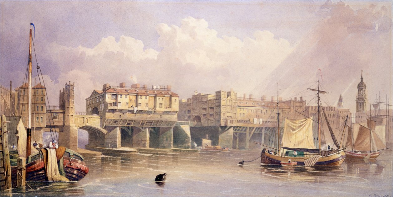 Londra Köprüsü, 1835 by George Pyne