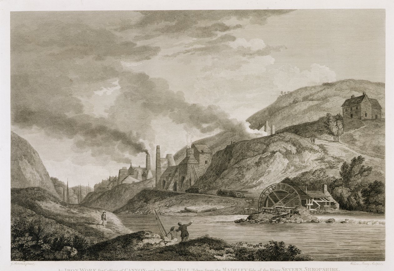 Wilson Lowry (1762-1824) 1788 tarafından oyulmuş Severn, Shropshire Nehri