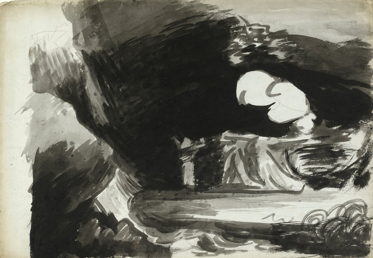 A Foregathering of Witches (kağıt üzerinde grafit üzeri yıkamalı wc) by George Romney