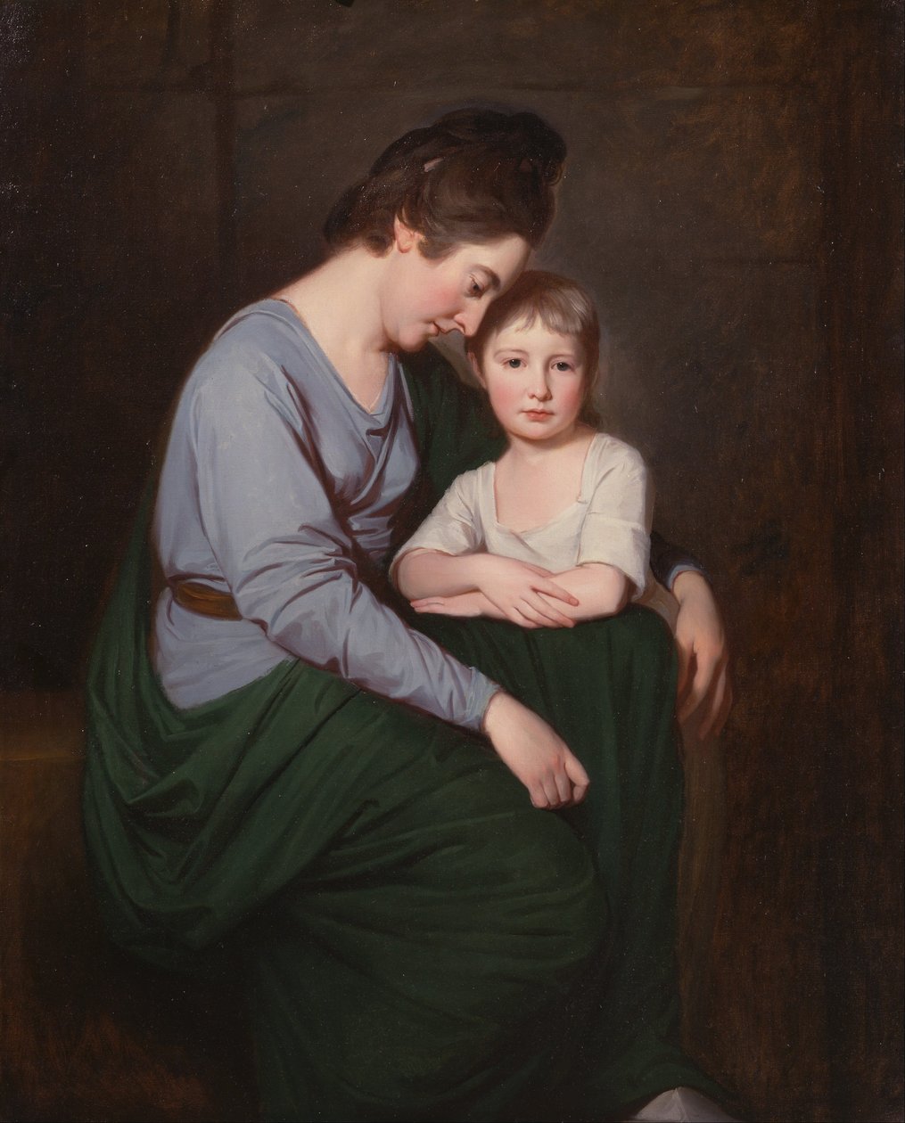 Ann Wilson, kızı Sybil ile by George Romney
