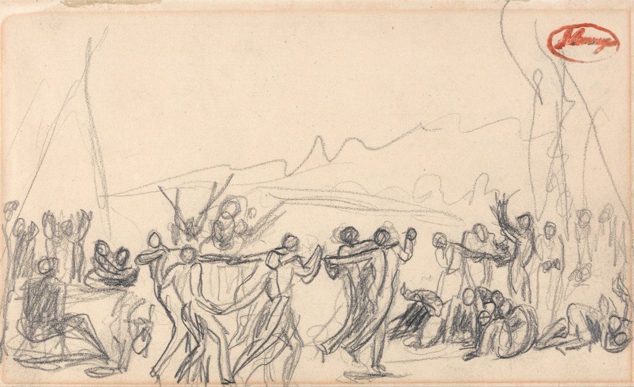 Bacchanalian Sahnesi (Muhtemelen Antediluvian) by George Romney