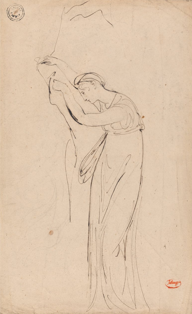 Tutsak veya Karamsar Kadın - Muhtemelen Andromache by George Romney