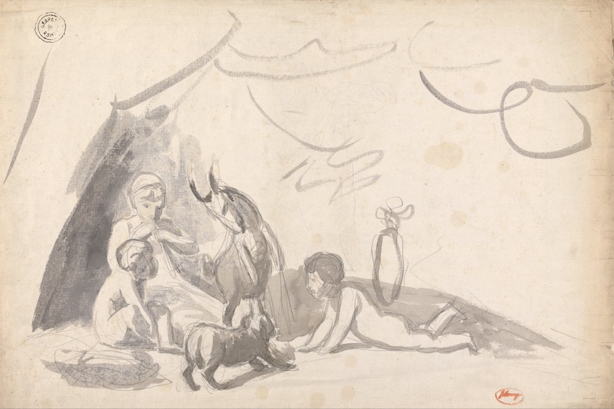 Keçi ve Köpekli Çocuklar by George Romney