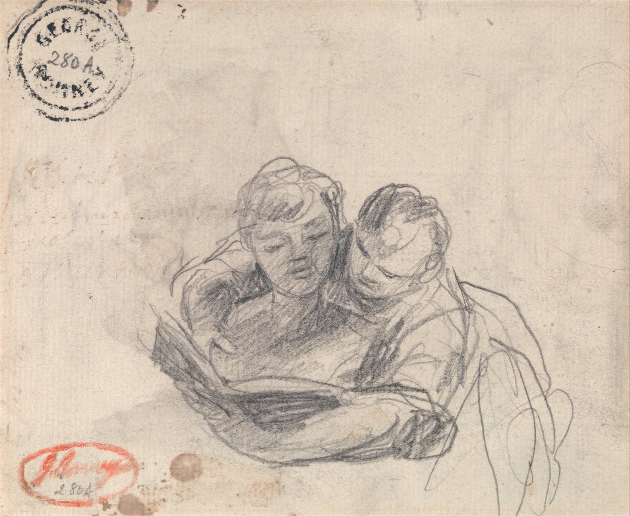 Çift Kitap Okuma by George Romney