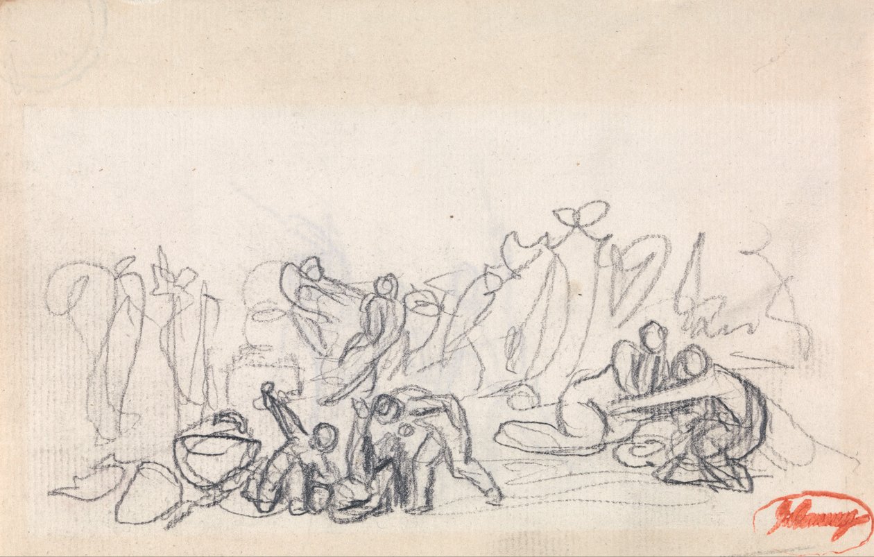 Rakamlar Grubu, Muhtemelen Kadınlar ve Oynayan Çocuklar by George Romney