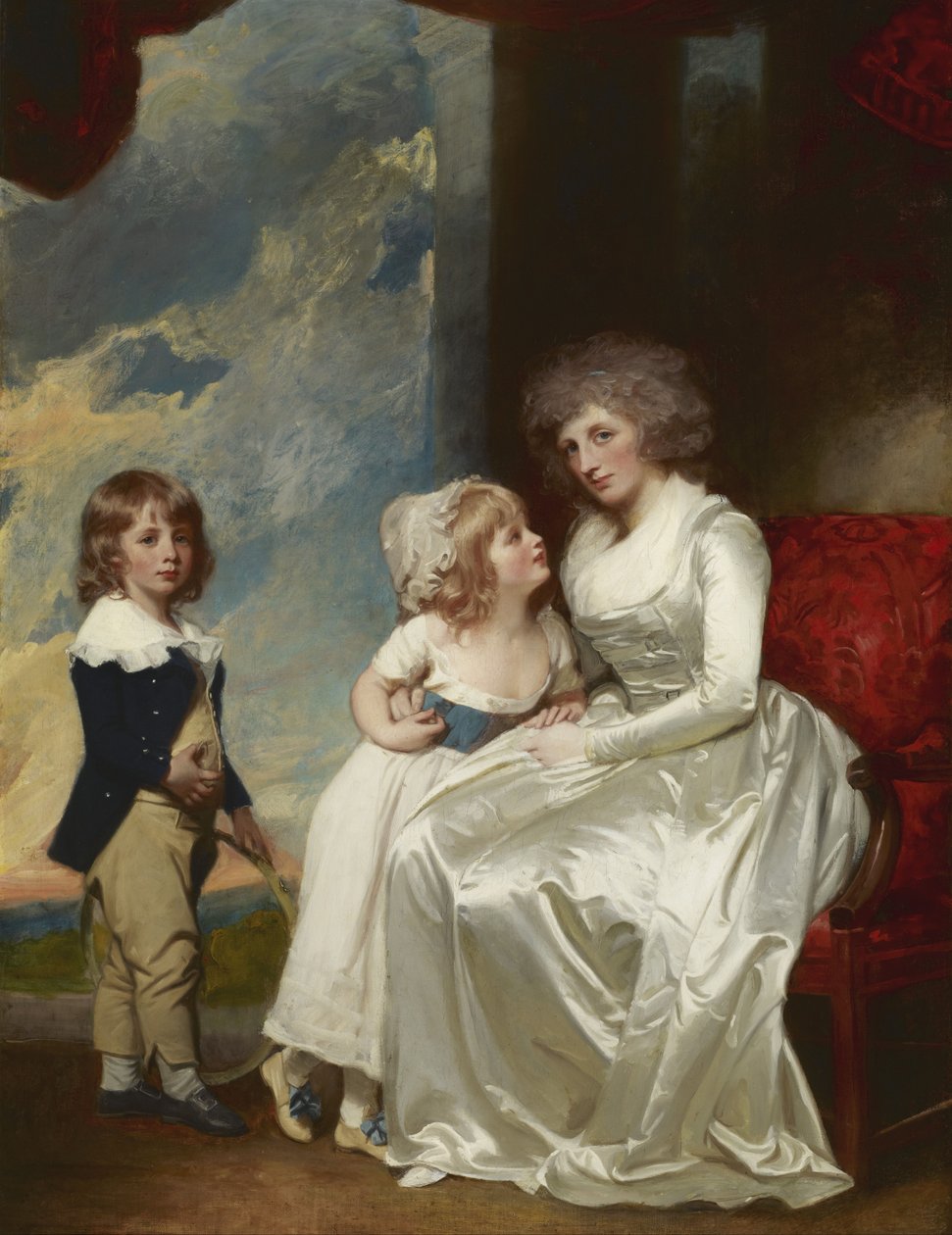 Henrietta, Warwick Kontesi ve Çocukları by George Romney