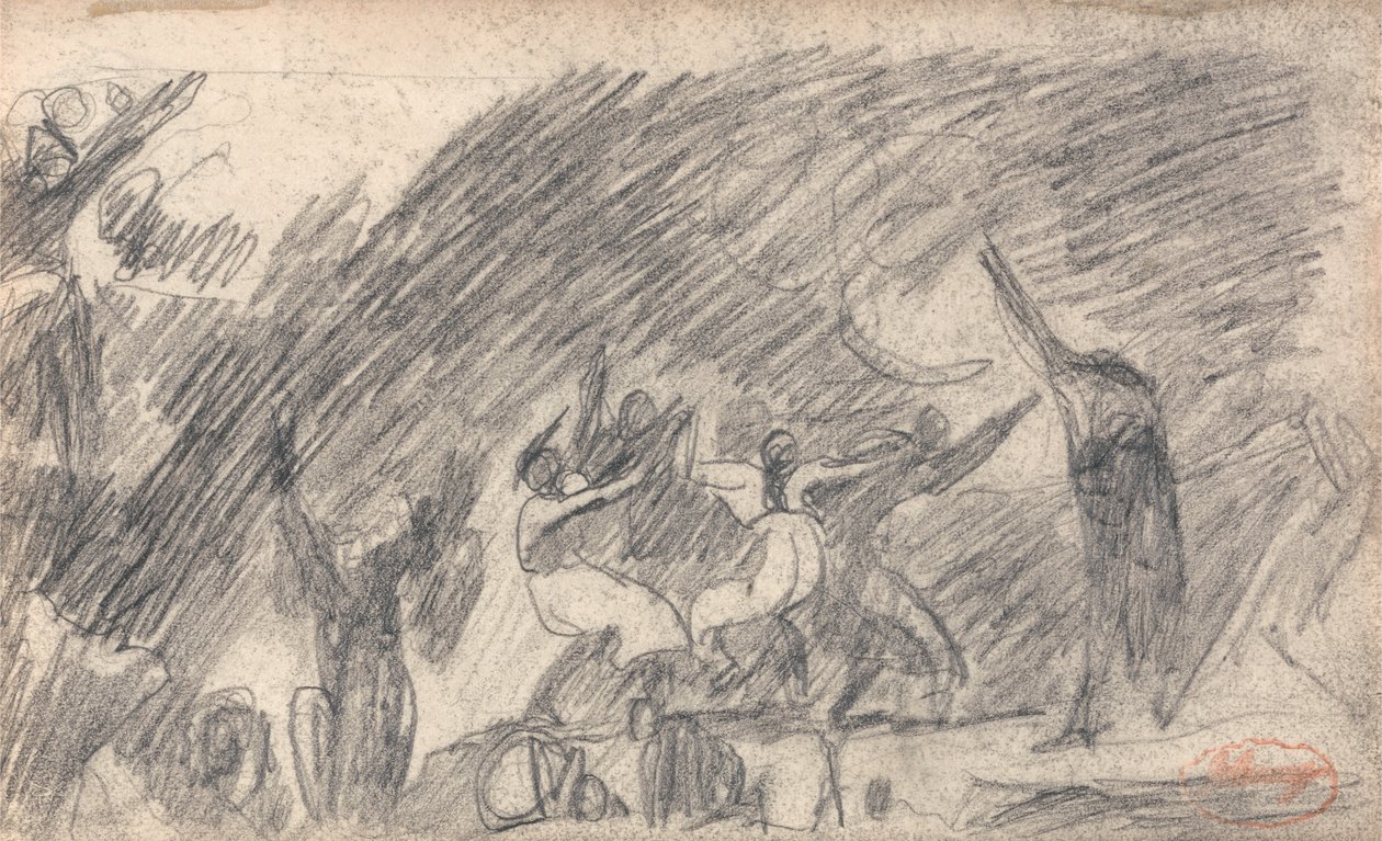 Cadılar Mağarasında MacBeth - İkinci Ziyaret by George Romney