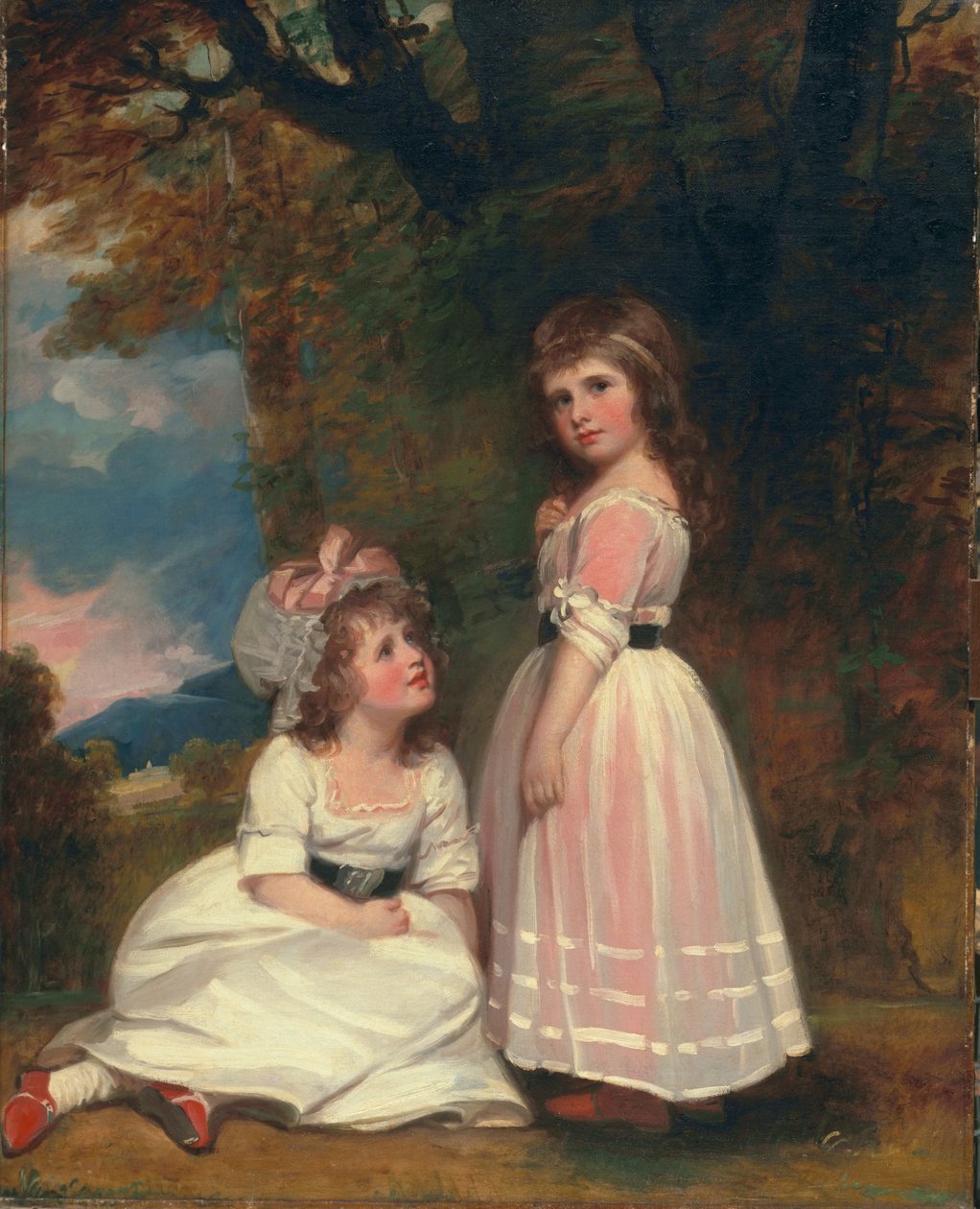 Margaret Beckford, daha sonra Margaret Orde ve Susan Euphemia Beckford, daha sonra Hamilton Düşesi: Beckford Çocukları, c.1789-91; by George Romney