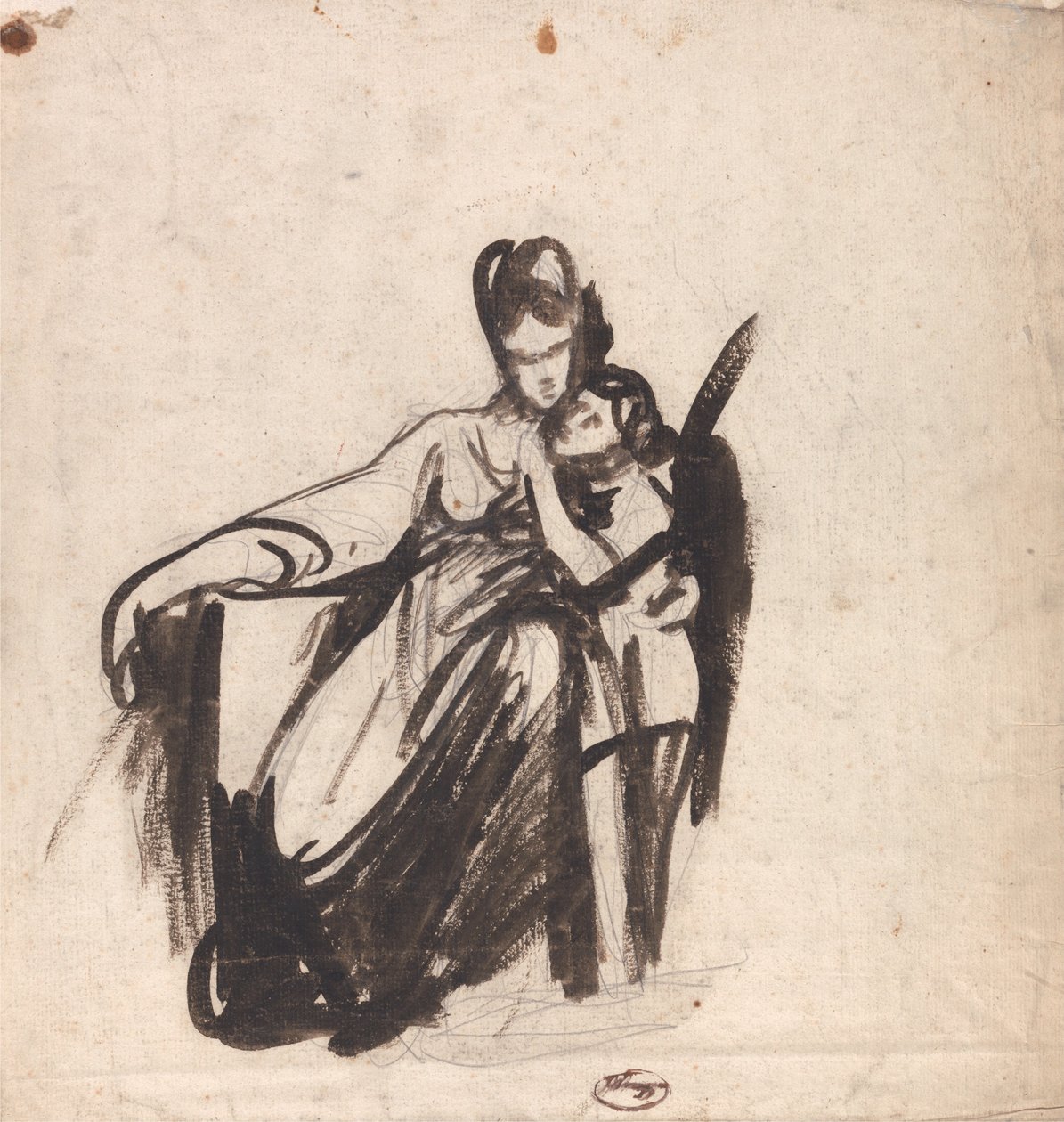 anne ve oğlu by George Romney