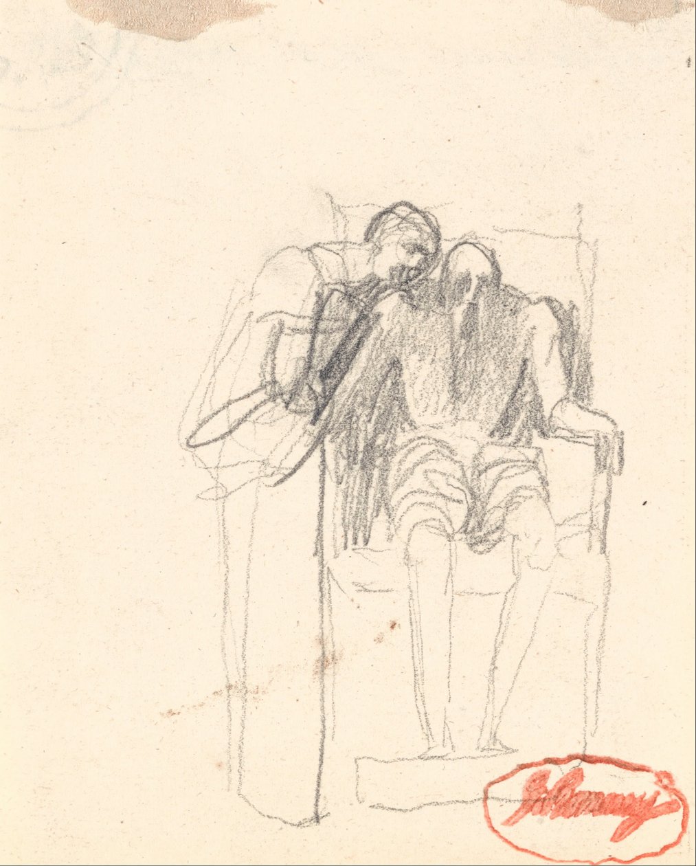 Yaşlılıktan Olası İki Figür by George Romney