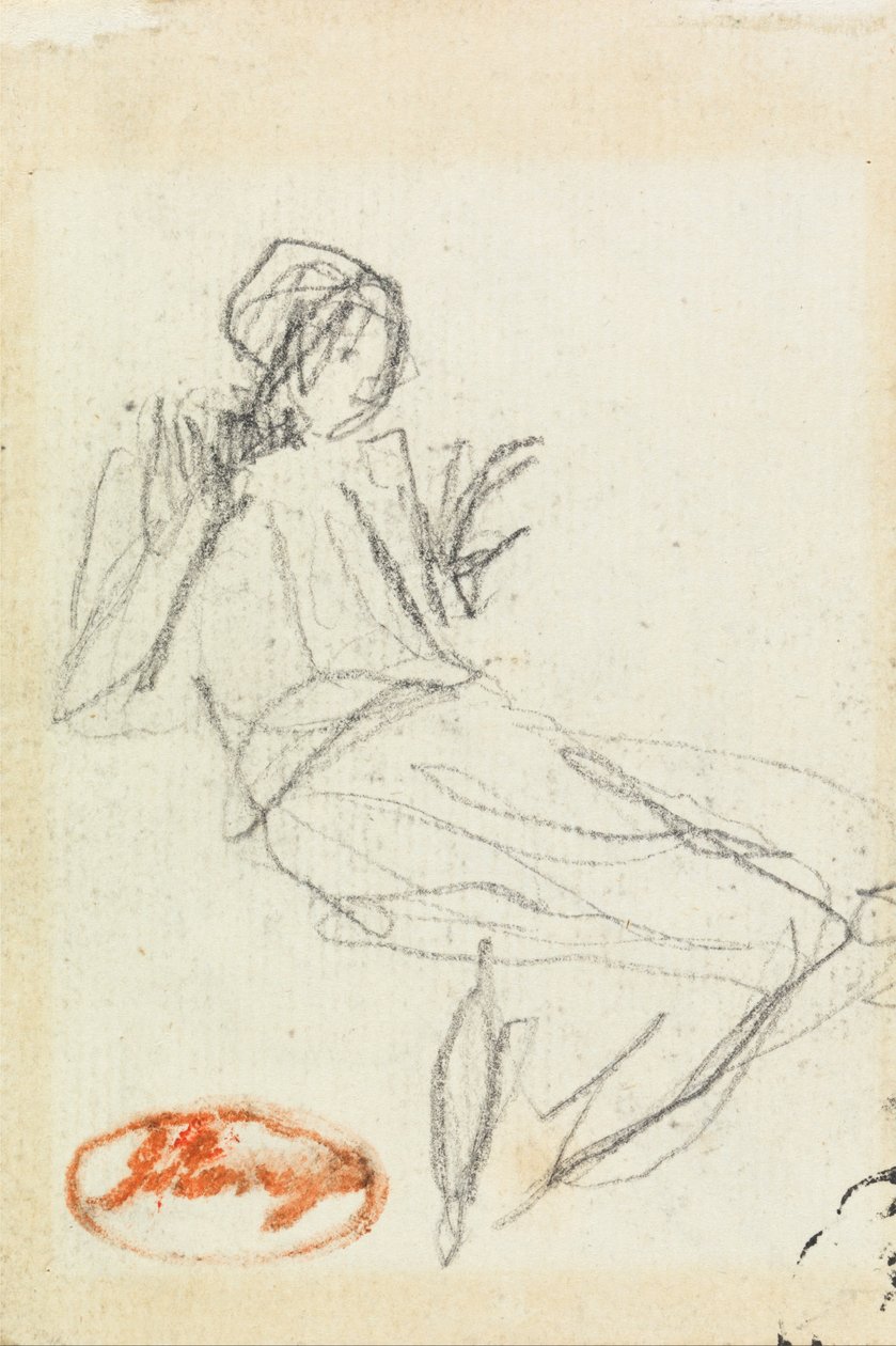 Oturan Köylü Kız by George Romney