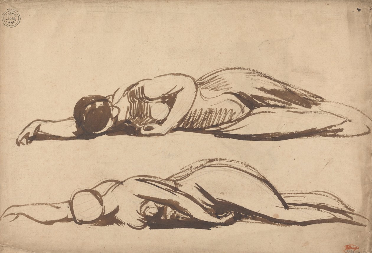 Secde Bir Kadının Eskizleri by George Romney
