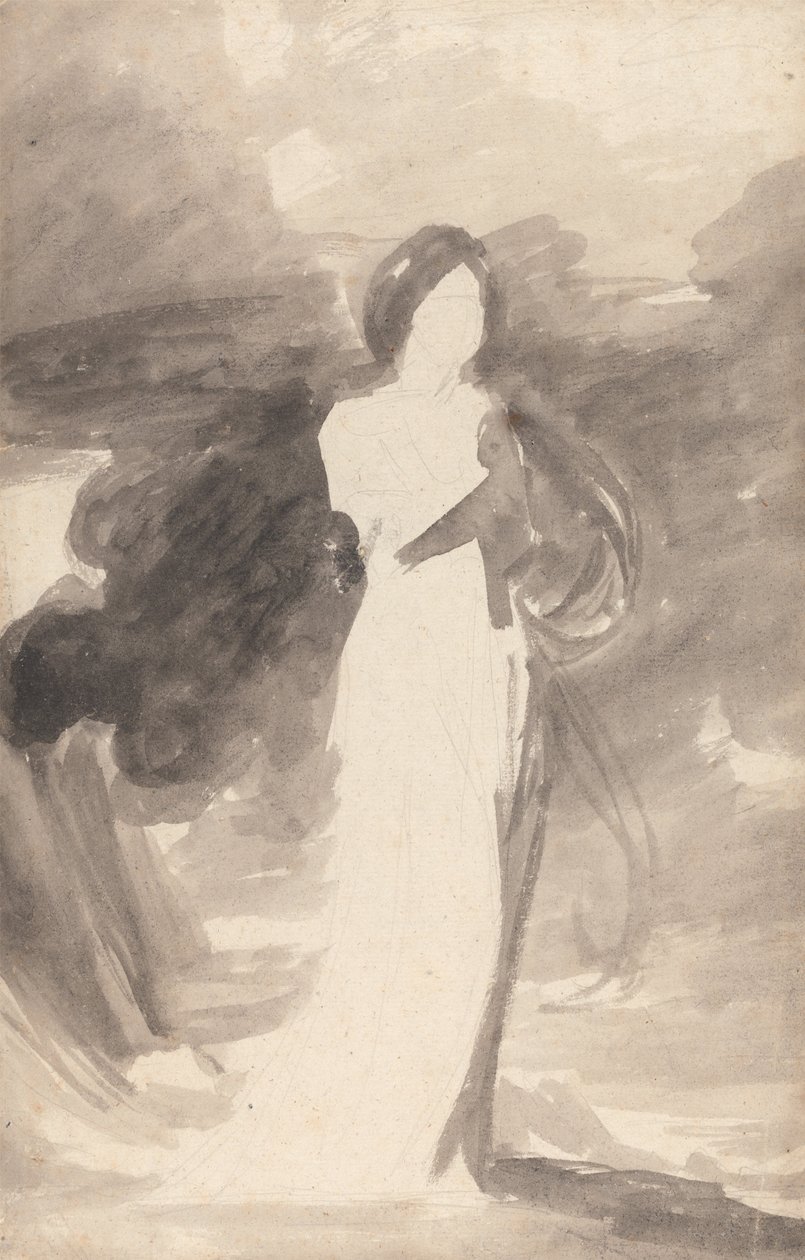 Ayakta Duran Bir Kadının Çalışması by George Romney