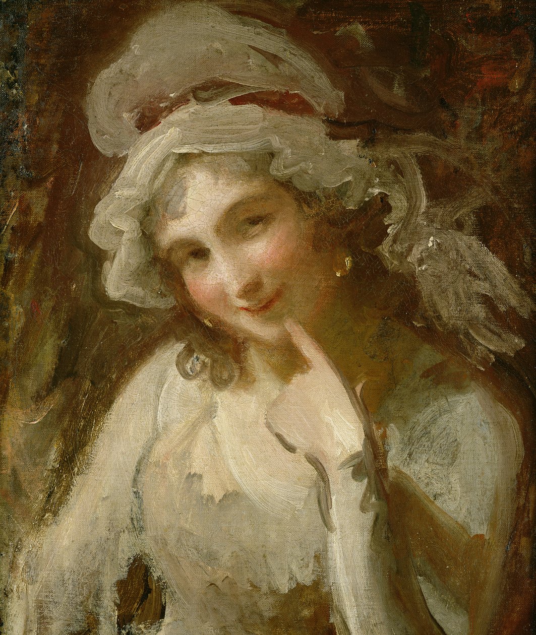 Gülümseyen Genç Bir Kadının Çalışması by George Romney
