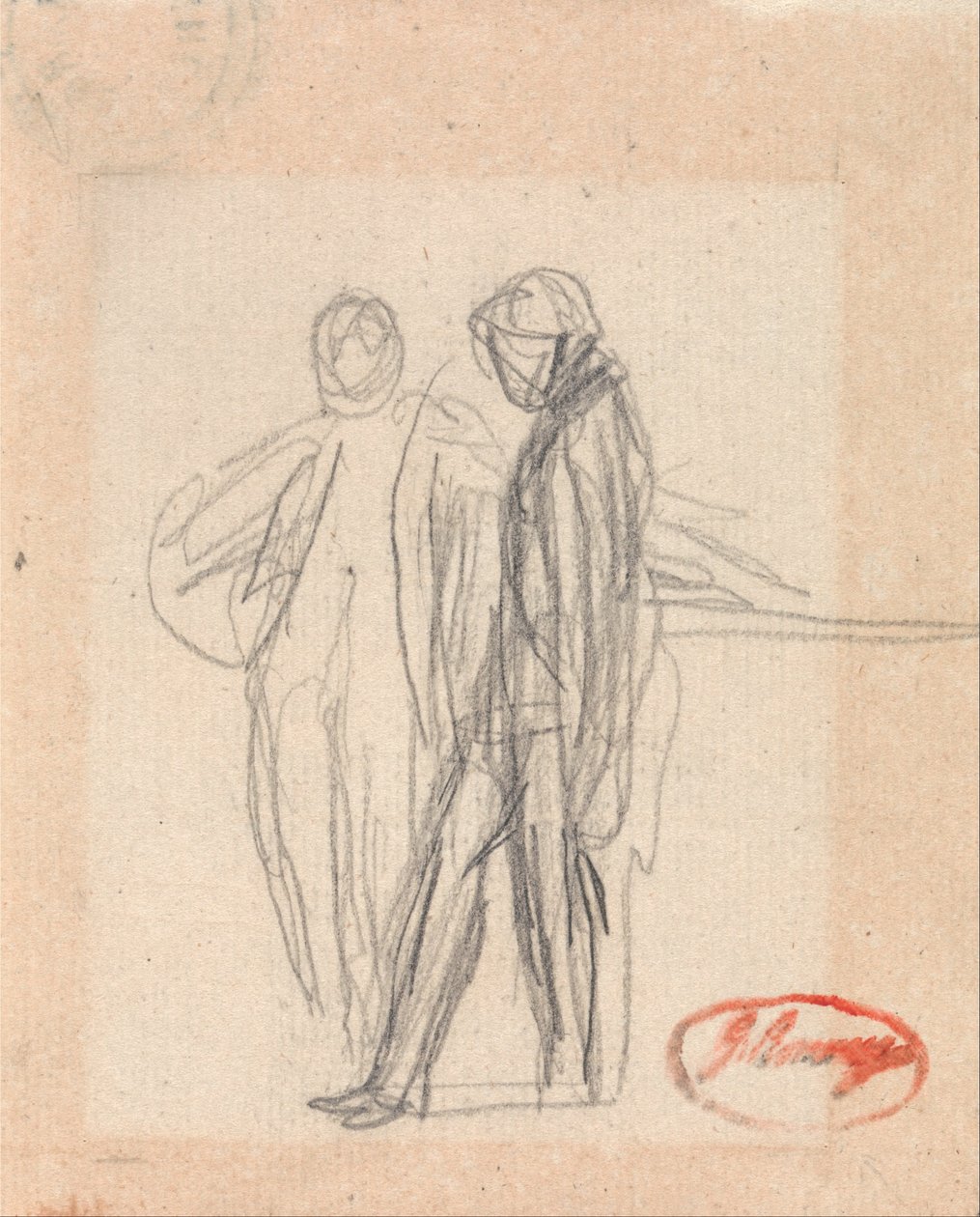 İki Ayakta Figür by George Romney