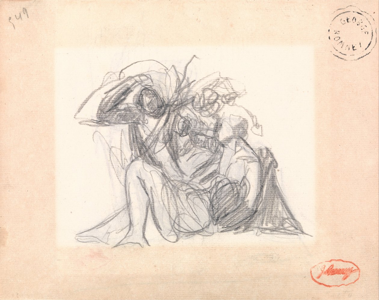 Tanımlanamayan Özne - Yatan Kadın ve Diğer Figürler by George Romney
