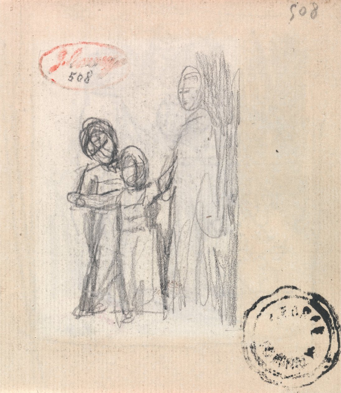 kadın ve iki çocuk by George Romney