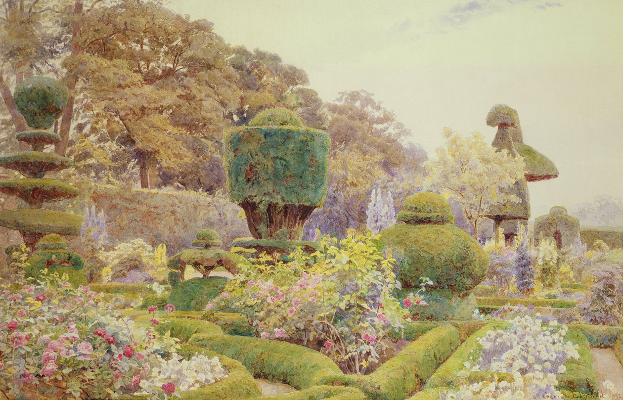 bahçe sahnesi by George Samuel Elgood