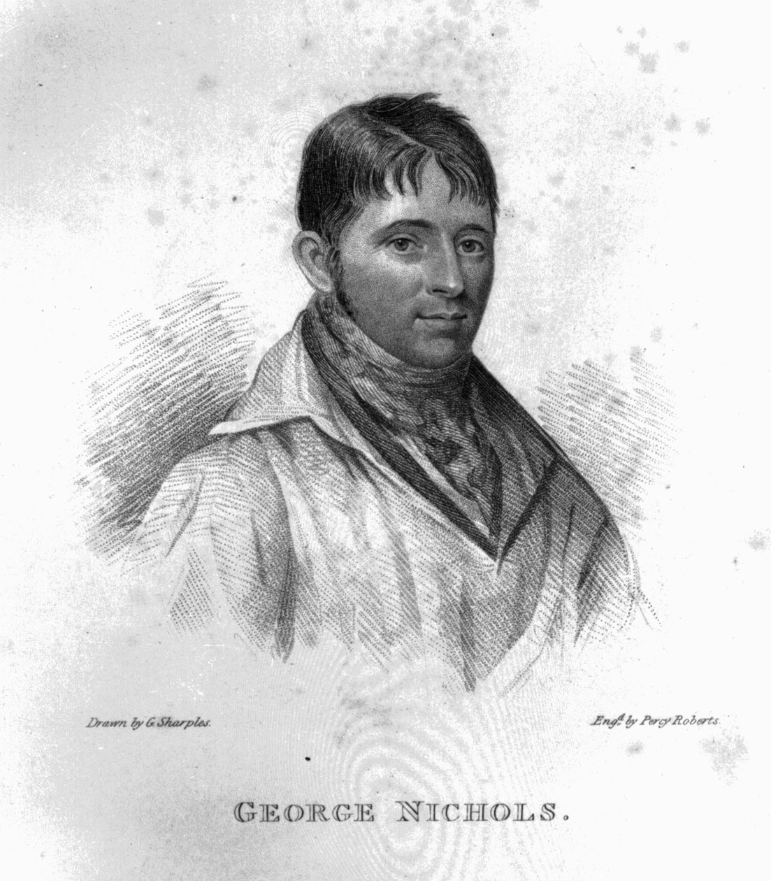 George Nichols, Percy Roberts tarafından kazınmış by George Sharples