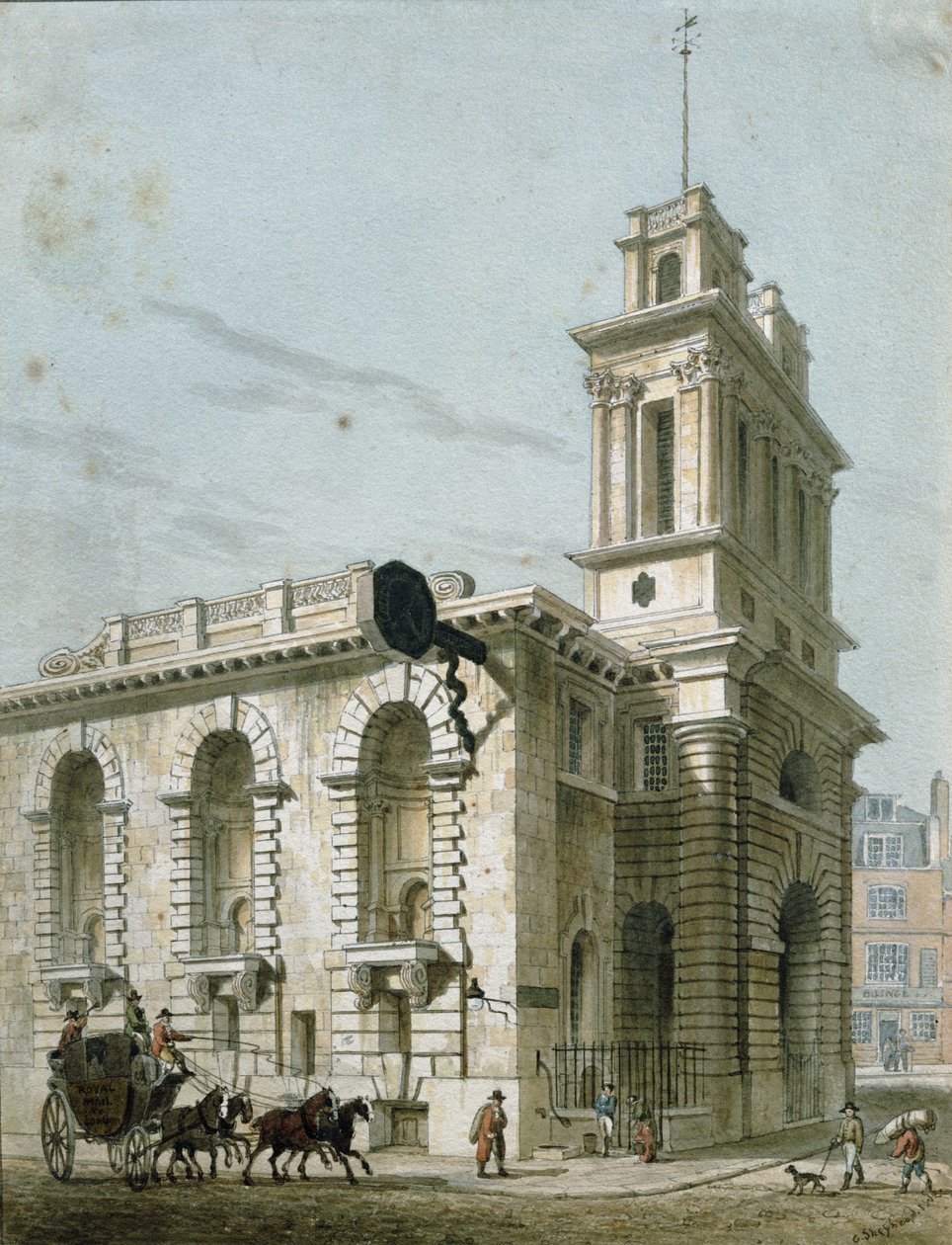 St. Mary Woolnoth: Lombard Caddesi by George Shepherd