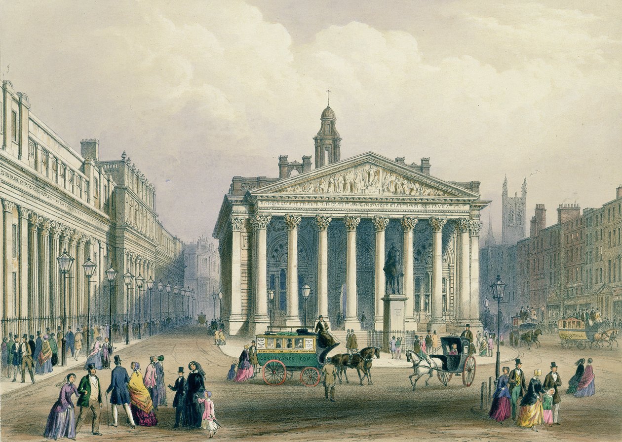 The Royal Exchange and the Bank of England, T. Picken